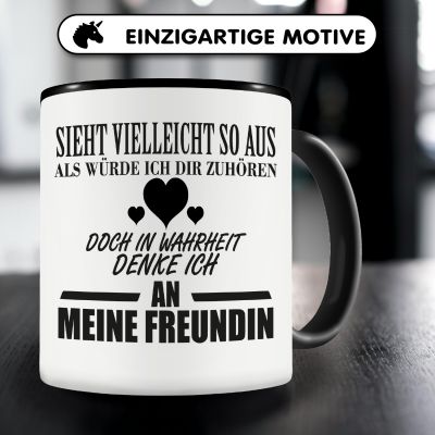 Tasse mit dem Motiv Ich denke an meine Freundin - Ansicht 3