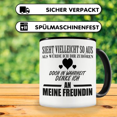 Tasse mit dem Motiv Ich denke an meine Freundin - Ansicht 4