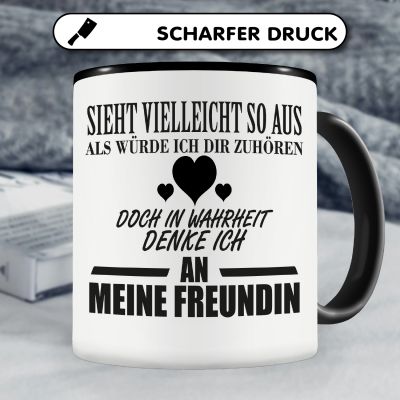 Tasse mit dem Motiv Ich denke an meine Freundin - Ansicht 5