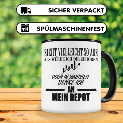 Tasse mit dem Motiv Ich denke an mein Depot - Ansicht 4