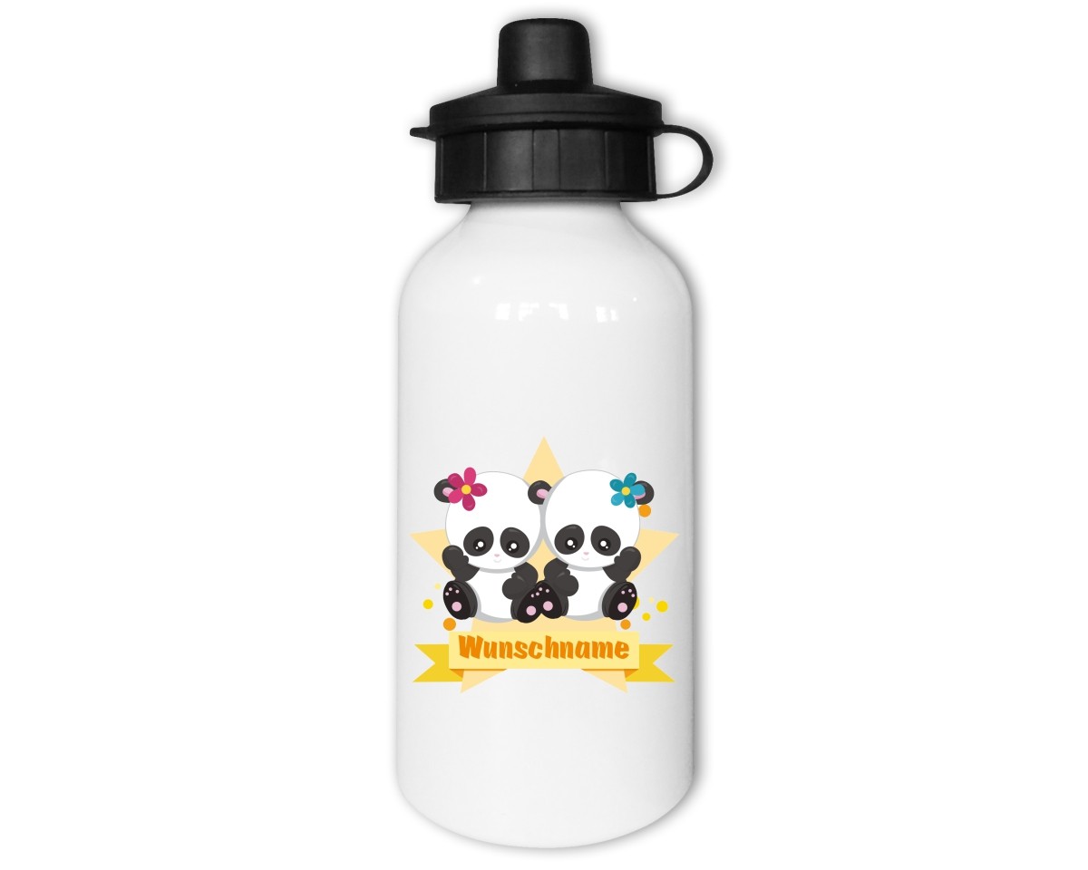 Trinkflasche mit Kinder Motiven  Modellnummer 002496-021-000  gelb