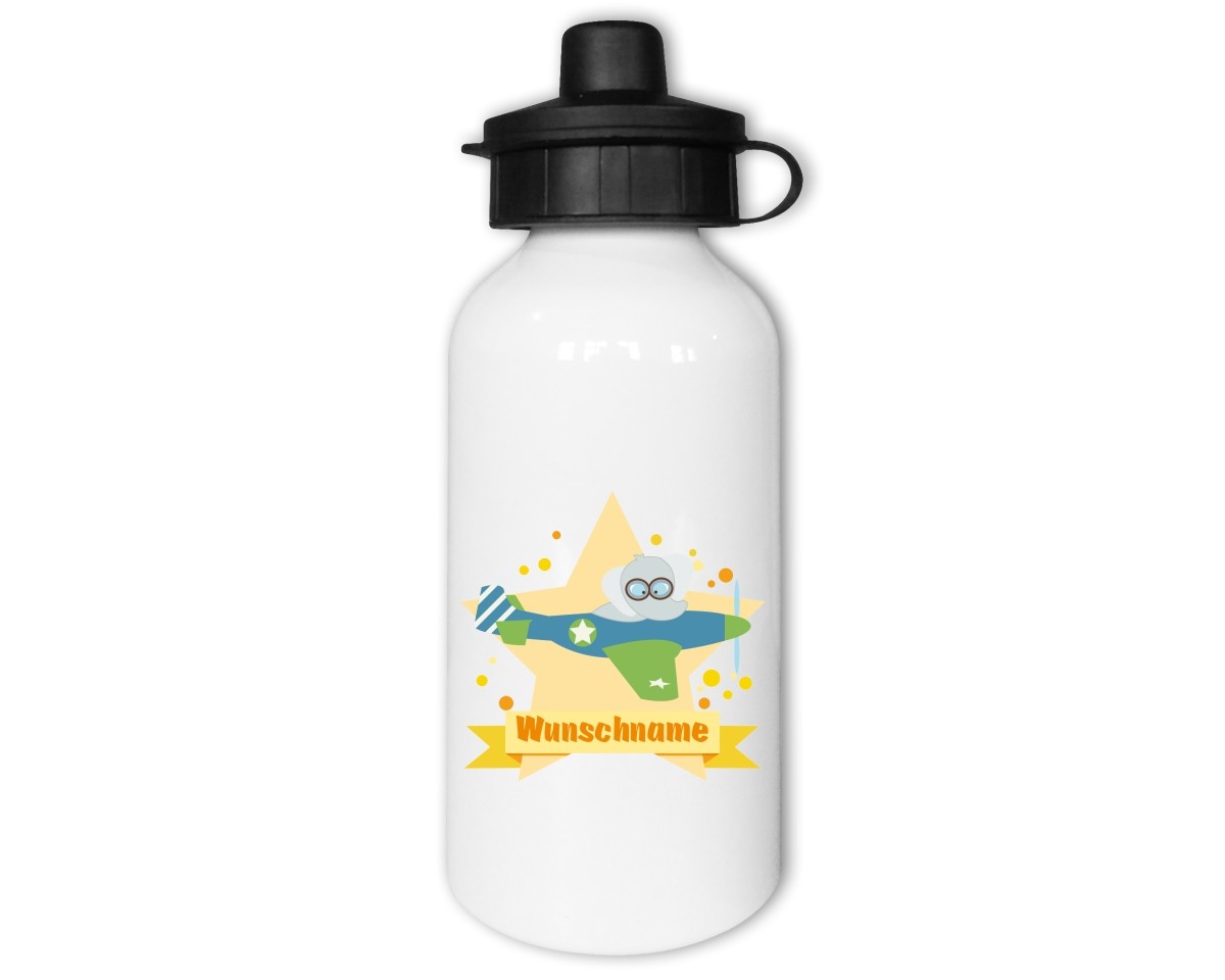 Trinkflasche mit Kinder Motiven  Modellnummer 002499-021-000  gelb