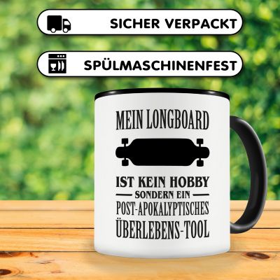 Tasse mit dem Motiv Mein Longboard ist kein Hobby - Ansicht 4