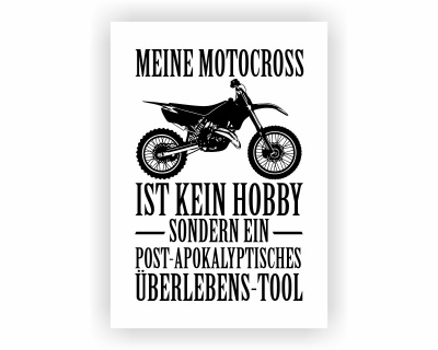 Poster mit dem Motiv Meine Motocross ist kein Hobby