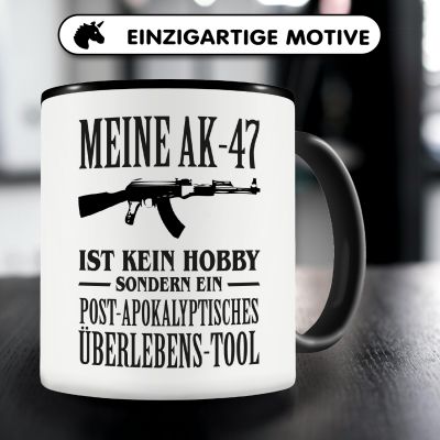 Tasse mit dem Motiv Meine AK-47 ist kein Hobby - Ansicht 3