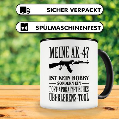 Tasse mit dem Motiv Meine AK-47 ist kein Hobby - Ansicht 4