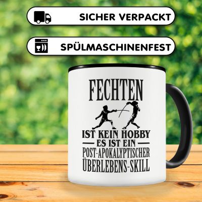 Tasse mit dem Motiv Fechten ist kein Hobby - Ansicht 4