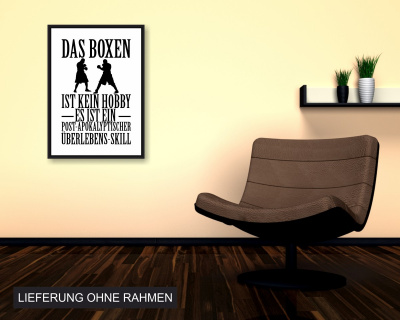 Poster mit dem Motiv Das Boxen ist kein Hobby - Ansicht 2