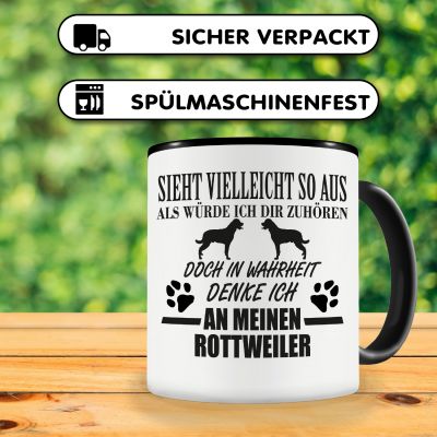 Tasse mit dem Motiv Ich denke an meinen Rottweiler - Ansicht 4