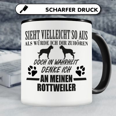 Tasse mit dem Motiv Ich denke an meinen Rottweiler - Ansicht 5