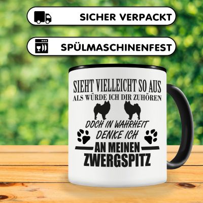 Tasse mit dem Motiv Ich denke an meinen Zwergspitz - Ansicht 4