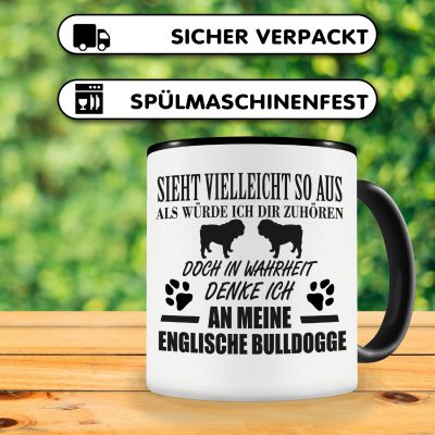 Tasse mit dem Motiv Ich denke an meine Englische Bulldogge - Ansicht 4