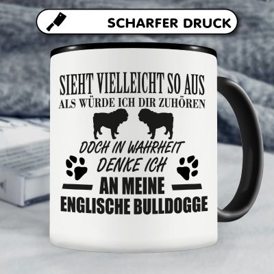 Tasse mit dem Motiv Ich denke an meine Englische Bulldogge - Ansicht 5