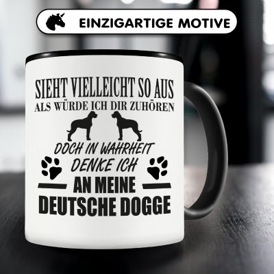 Tasse mit dem Motiv Ich denke an meine Deutsche Dogge - Ansicht 3