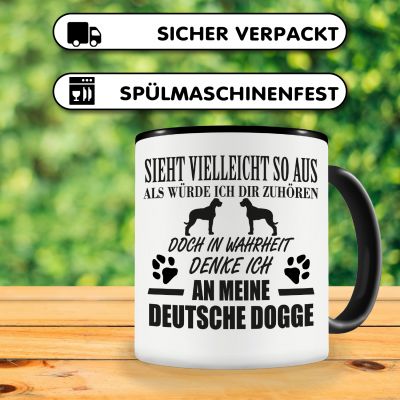 Tasse mit dem Motiv Ich denke an meine Deutsche Dogge - Ansicht 4