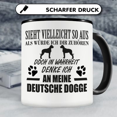 Tasse mit dem Motiv Ich denke an meine Deutsche Dogge - Ansicht 5