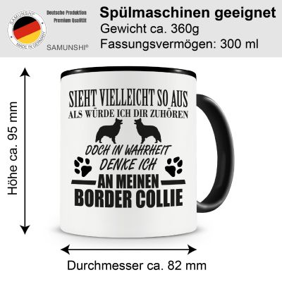 Tasse mit dem Motiv Ich denke an meinen Border Collie - Ansicht 2