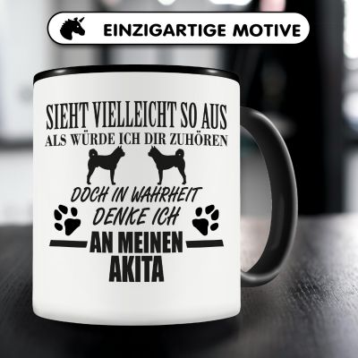 Tasse mit dem Motiv Ich denke an meinen Akita - Ansicht 3