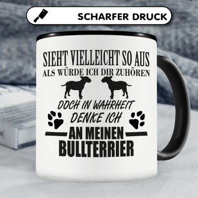 Tasse mit dem Motiv Ich denke an meinen Bullterrier - Ansicht 5