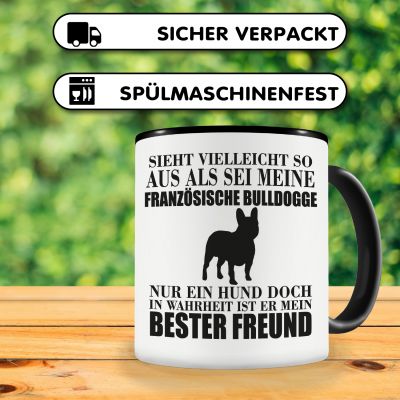 Tasse mit dem Motiv Franzsische Bulldogge mein bester Freund - Ansicht 4