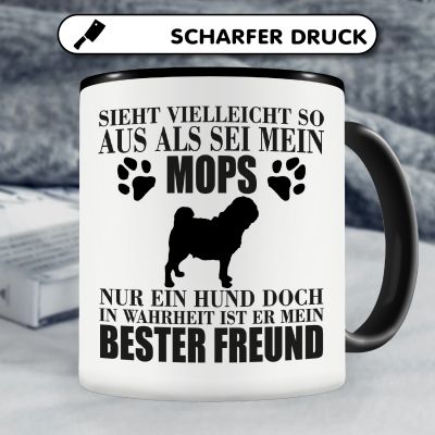 Tasse mit dem Motiv Mops mein bester Freund - Ansicht 5