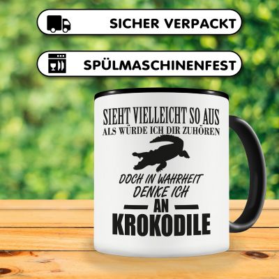 Tasse mit dem Motiv Ich denke an Krokodile - Ansicht 4