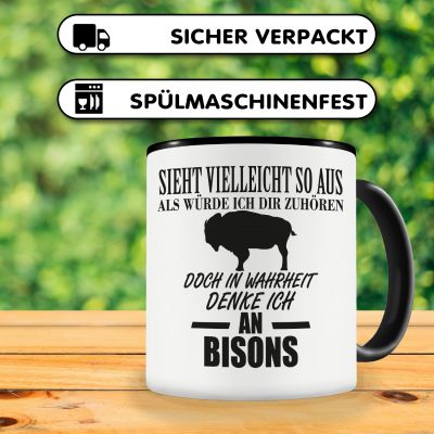 Tasse mit dem Motiv Ich denke an Bisons - Ansicht 4