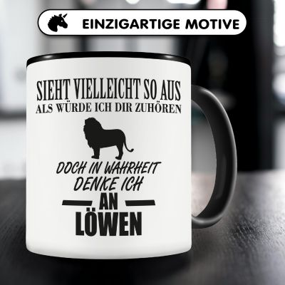 Tasse mit dem Motiv Ich denke an Lwen - Ansicht 3