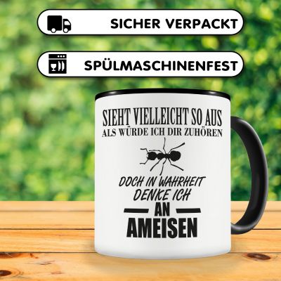 Tasse mit dem Motiv Ich denke an Ameisen - Ansicht 4