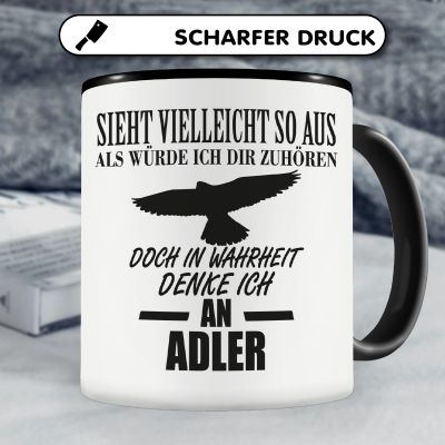 Tasse mit dem Motiv Ich denke an Adler - Ansicht 5