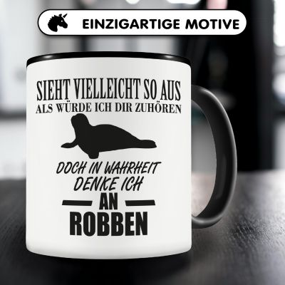 Tasse mit dem Motiv Ich denke an Robben - Ansicht 3