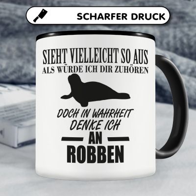 Tasse mit dem Motiv Ich denke an Robben - Ansicht 5