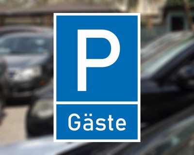 Gste Parkplatz Blau Aufkleber