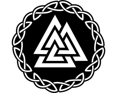 Aufkleber Valknut mit Knoten B - Ansicht 1