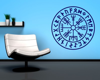 Wandtattoo Vegvisir mit Runen A - Ansicht 2