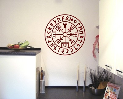 Wandtattoo Vegvisir mit Runen A - Ansicht 3