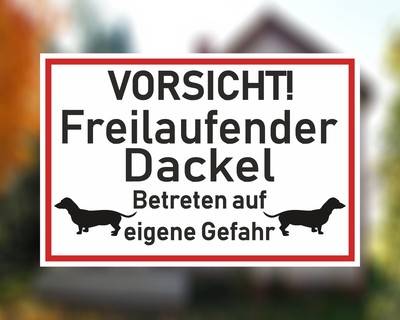 Aufkleber Vorsicht Dackel