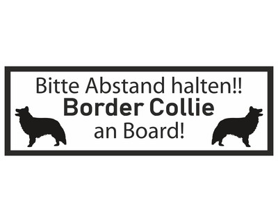 Aufkleber Border Collie an Board - Ansicht 1