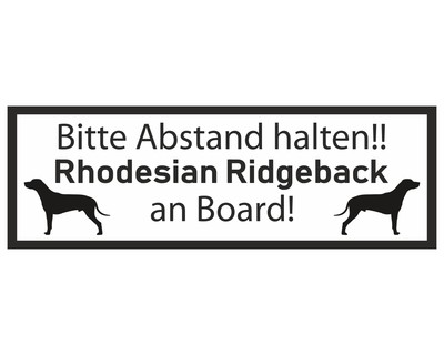 Aufkleber Rhodesian Ridgeback an Board - Ansicht 1