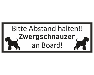 Aufkleber Zwergschnauzer an Board - Ansicht 1