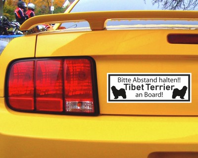 Aufkleber Tibet Terrier an Board