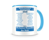 Tasse mit dem Motiv Einzelhandelskaufmnner sind Tasse Modellnummer  hellblau/hellblau