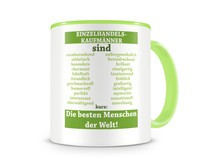 Tasse mit dem Motiv Einzelhandelskaufmnner sind Tasse Modellnummer  grn 902/grn 902