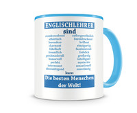 Tasse mit dem Motiv Englischlehrer sind Tasse Modellnummer  hellblau/hellblau