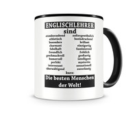 Tasse mit dem Motiv Englischlehrer sind Tasse Modellnummer  schwarz/schwarz