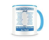 Tasse mit dem Motiv Eventmanager sind Tasse Modellnummer  hellblau/hellblau