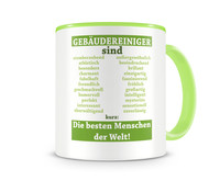 Tasse mit dem Motiv Gebudereiniger sind Tasse Modellnummer  grn 902/grn 902