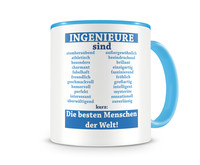 Tasse mit dem Motiv Ingenieure sind Tasse Modellnummer  hellblau/hellblau