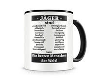 Tasse mit dem Motiv Jger sind Tasse Modellnummer  schwarz/schwarz