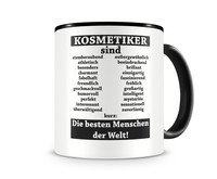 Tasse mit dem Motiv Kosmetiker sind Tasse Modellnummer  schwarz/schwarz